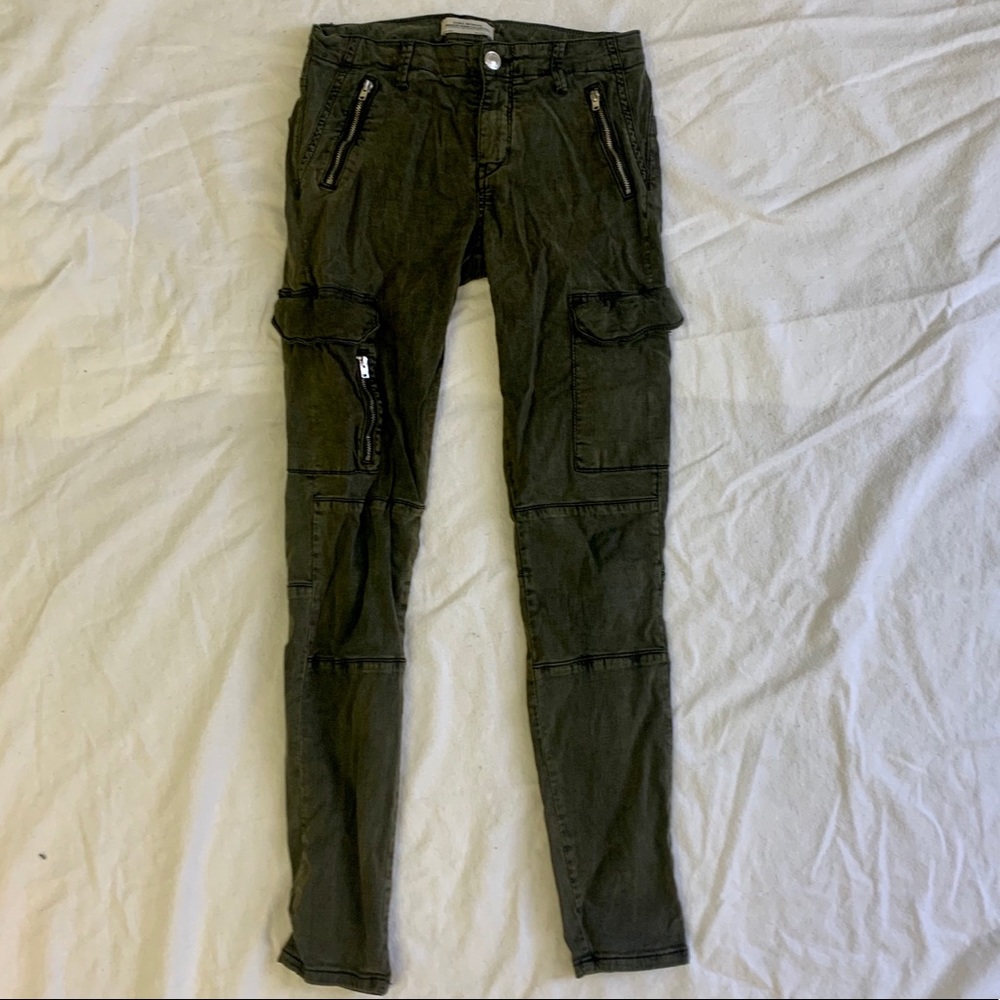 ZARA PREMIUM DENIM GREEN UTILITY PANT